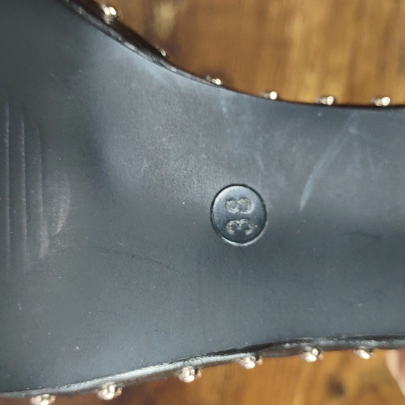 Lala Ikai Silver Studded Faux Leather Heels - Picture 9 of 10